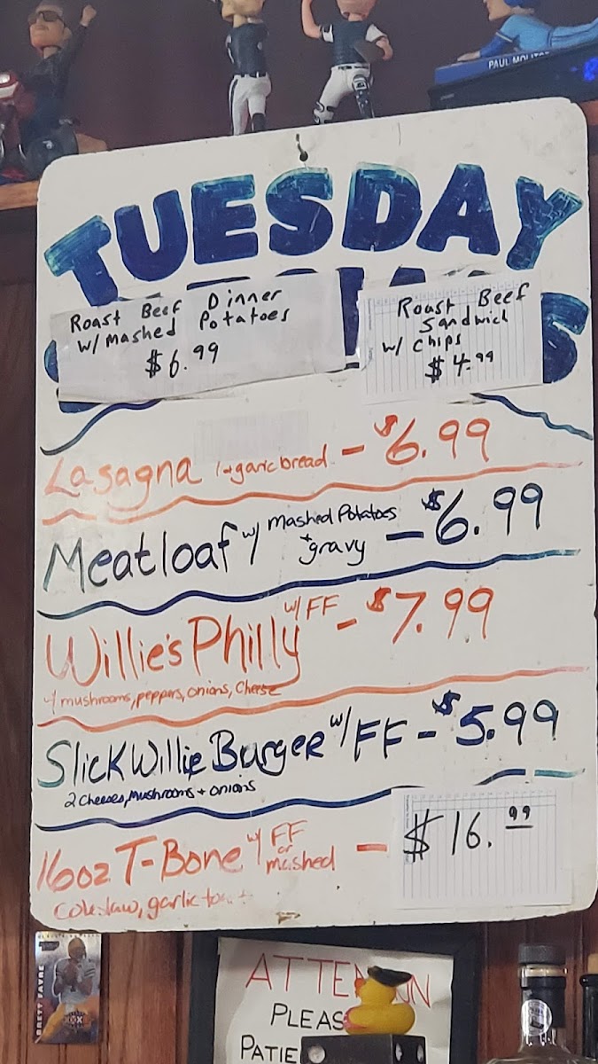 Slick Willy's Menu - Image 3